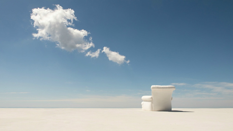sunlight, cloud - sky, no people, built structure, land, horizon, minimalism, simplicity, white, sofa, tranquility, blue, beauty in nature, nature, shadow