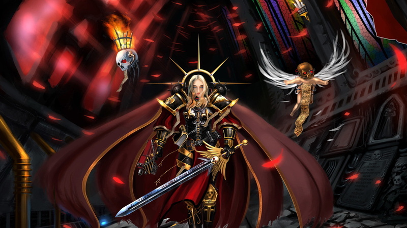 warhammer, dark, angels, sword, 40k, evil, fantasy, 1080P, skulls, warriors, weapons, science, sci, armor