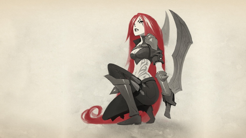 2K, swordswoman, League of Legends, katarina (league of legends)