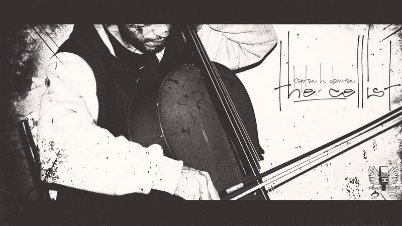 album covers, 1080P, the cellist, Kaptan H. Davran, Aerosol Productions, monochrome, cello