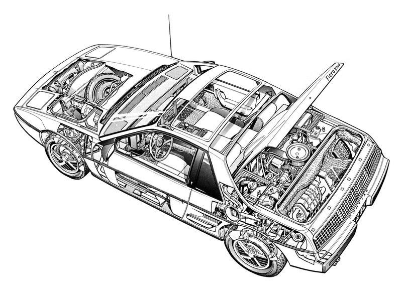 engine, 1080P, interior, pontiaca, fiero, 1984, cutaway