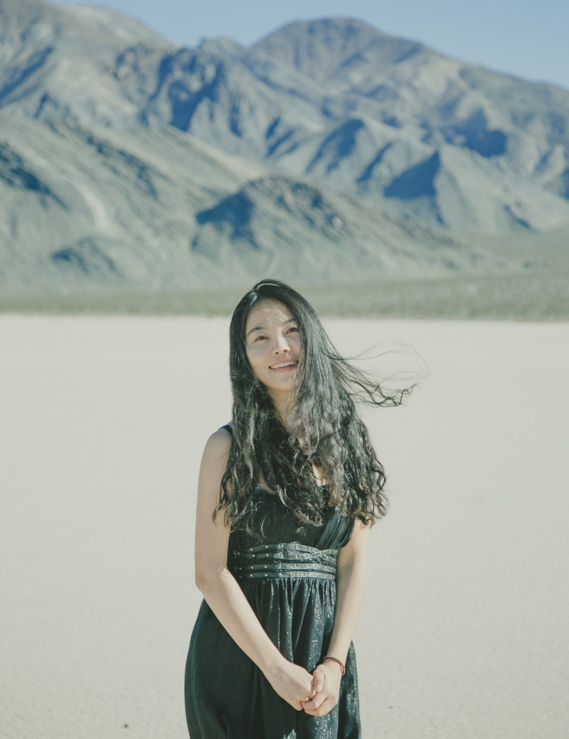 long hair, outdoors, near, gray, scenics - nature, white, beautiful woman, black, hair, teenager, happy, s, desert, highland, adult, nature, daytime, girl