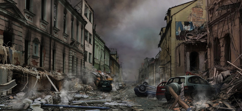 game, 4K, ruin, artwork, apocalyptic