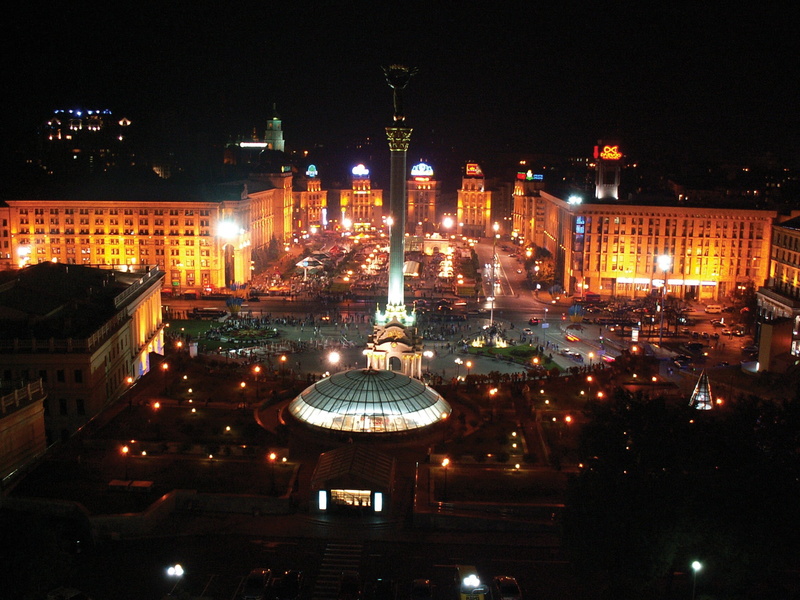 city, outdoors, illuminated, gray, maidan, religion, kyiv, concrete, travel Destinations, no people, spire, cultures, dusk, ukraine, architecture, church