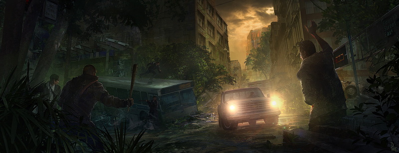 The Last of Us, forest, artwork, illuminated, untitled, built structure, tree, real people, video games, outdoors, nature, adult, men, concept art, digital art