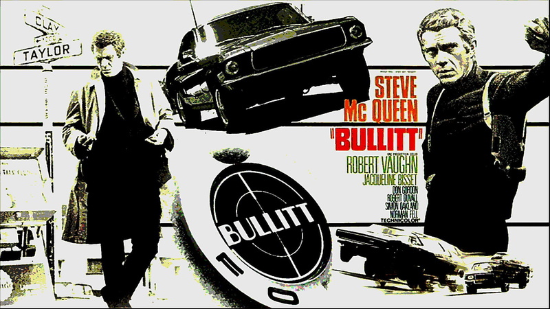 film, crime, bullitt, poster, action, 1080P, mystery, movie