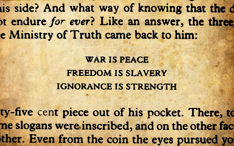 history, studio shot, backgrounds, dirt, 1080P, communication, government, text, people, 1984 typography george orwell, old, paper, stained, dirty, conflict