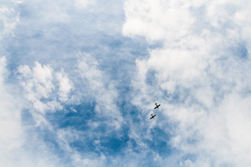 air, little, mid-air, motion, planes, no people, travel, cloudscape, 2K, mode of transportation, clouds, airplane, flying, directly below, summer, plane