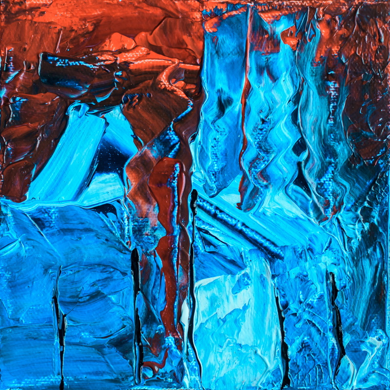 creativity, abstract, pattern, chaos, eroded, textured, red, acrylic, indoors, 2K, art and craft, backgrounds, cold temperature, abstraction, turquoise colored