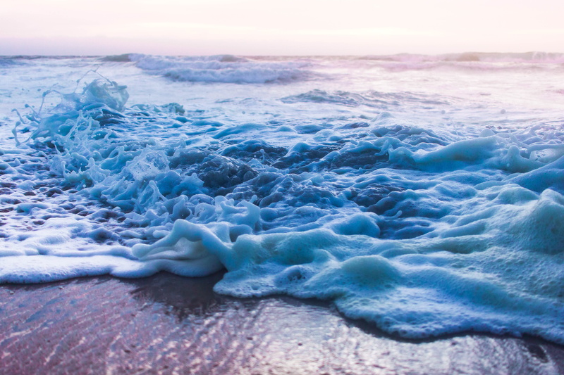 waves, sea, aquatic sport, surfing, motion, wave, horizon, land, sunset, horizon over water, beach, tranquility, 4K, idyllic, nature, beauty in nature