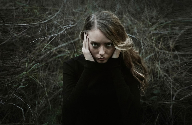 texture, 1080P, pain, portrait, scratches, look, girl