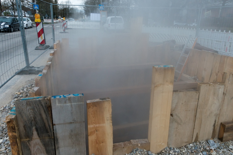 occupation, one person, high angle view, 5K, nature, stadtwerke, smoke - physical structure, construction industry, incomplete, architecture, construction fence