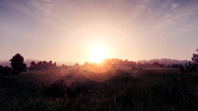 the sun, Dayz Standalone, sky, 1080P, bright, autumn, rays, brightly lit, summer, morning, farm, no people, forest, rural Scene, plant, tranquil Scene
