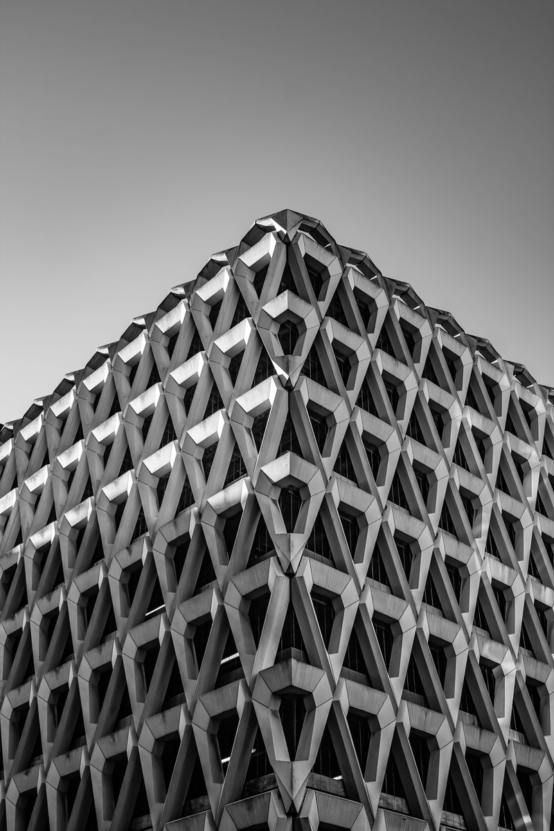 tower, day, close-up, built structure, sunlight, neighborhood, urban, 5K, wall, copy space, shape, dome, outdoors, concrete, nature, modern, triangle