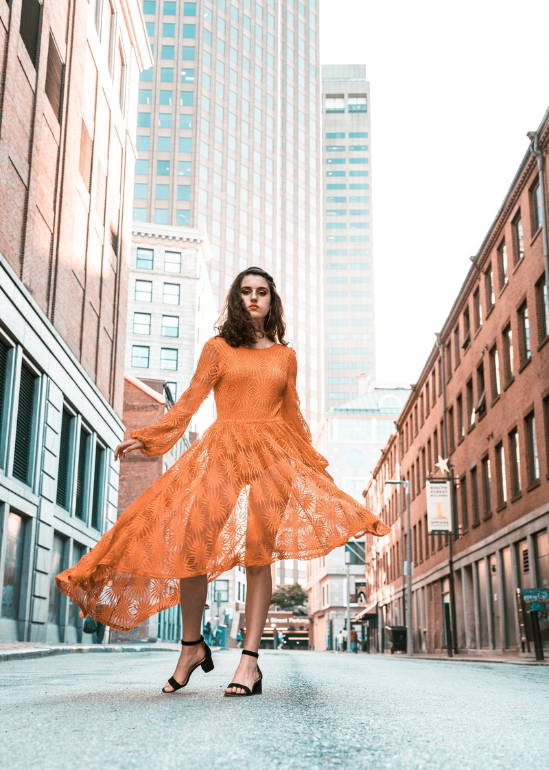 young women, wall, lifestyles, model, building exterior, standing, building, photography, women, one person, office building exterior, middle, young adult
