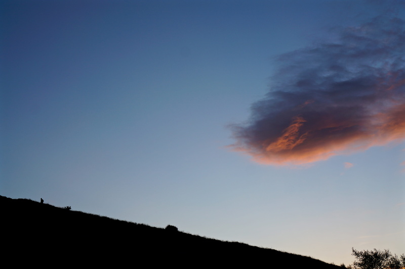 smoke - physical structure, nature, scenics - nature, sky, beauty in nature, silhouette, copy space, hillside, burning, night time, clear sky, mountain