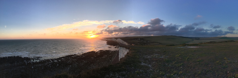 sunset, sky, united kingdom, seaside, sea, tranquility, uk, 5K, beauty in nature, travel, power in nature, clifs, landscape, travel destinations, clif