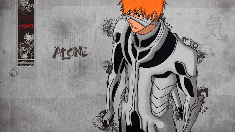 anime boys, Kurosaki Ichigo, LonelyWolf, 1080P, anime, Synceed, Bleach, alone