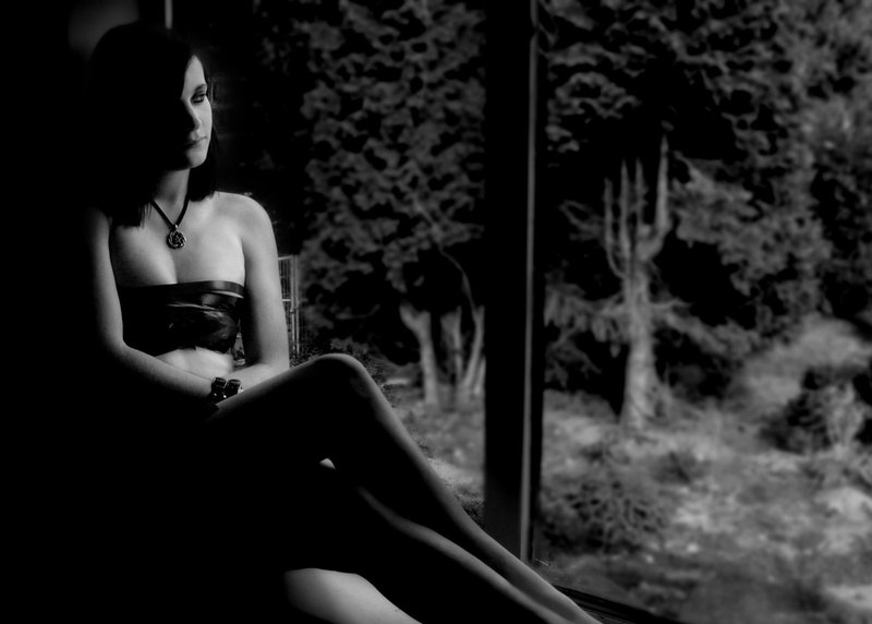 gray, alone, window, 1080P, goth, sitting, darkness, gothic, mind, 3d and abstract