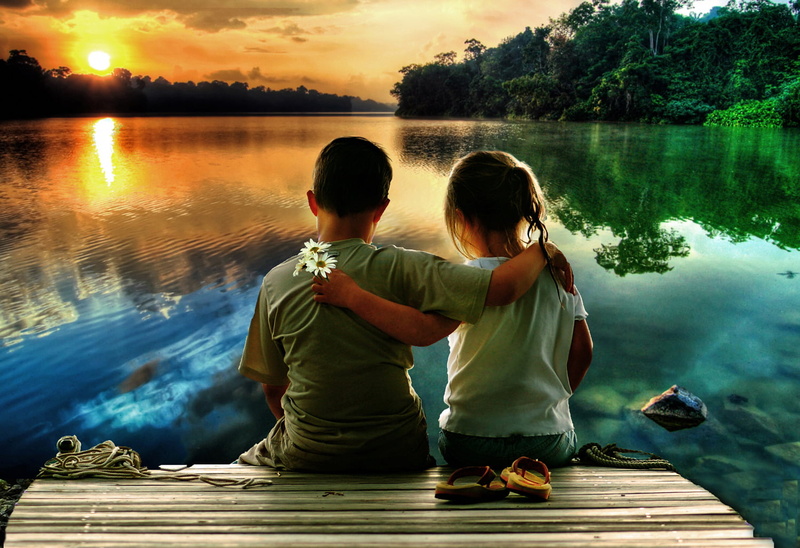 leisure Activity, boys, 720P, people, recreational Pursuit, love, relaxation, adult, girl, child, real people, friendship, enjoyment, river, travel, rear View