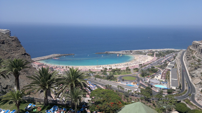 travel, nature, road, summer, amadores, scenics - nature, transportation, palm tree, travel destinations, horizon over water, bay, beach, tourism, island