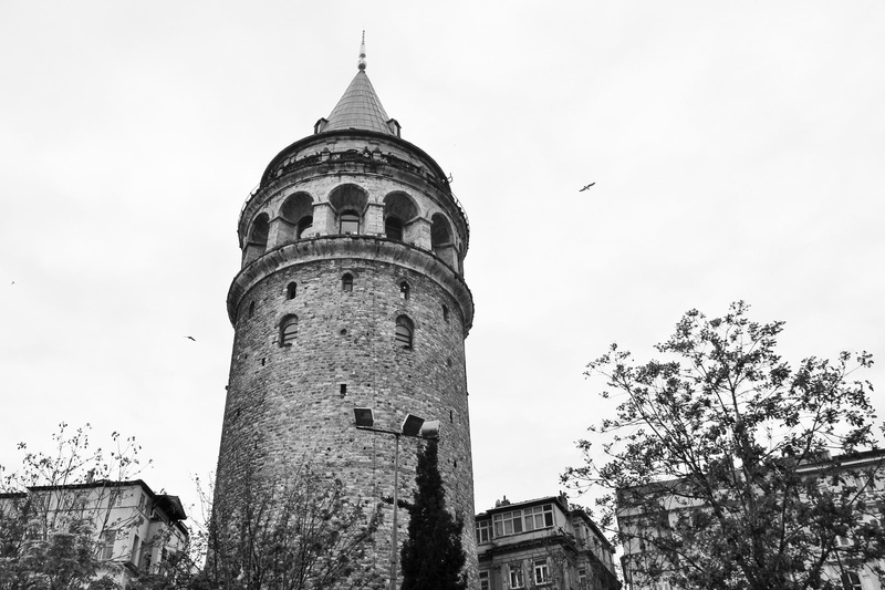 the past, history, turkish, galata tower, 1080P, outdoors, building exterior, sky, old, beyoglu, tree, historic, architecture, gothic style, turkey, tall - high
