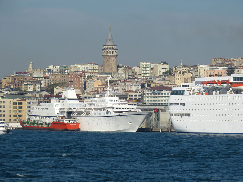 more, building, galata tower, outdoors, nautical vessel, cruise ship, Marmara, transportation, Turkey, Istanbul, sea, cruise, travel destinations, architecture