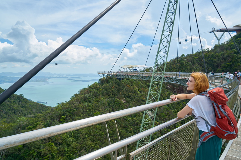 the young woman, contemporary, contact, human, malaysia, landscape, high, bag, dom, people, photo, tourist, tree, spring, taylor, railing, metal, asian