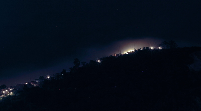 copy space, space, sky, plant, night, andresloquesea, silhouette, beauty in nature, scenics - nature, bogotá, tree, cerros, dark, 4K, colombia, illuminated