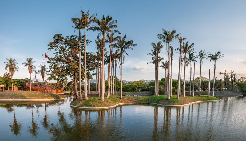 palm, plant, tranquility, venezuela, panoramic, travel, scenics - nature, tropical climate, water, trees, outdoors, nature, tropical, tree, 2K, no people
