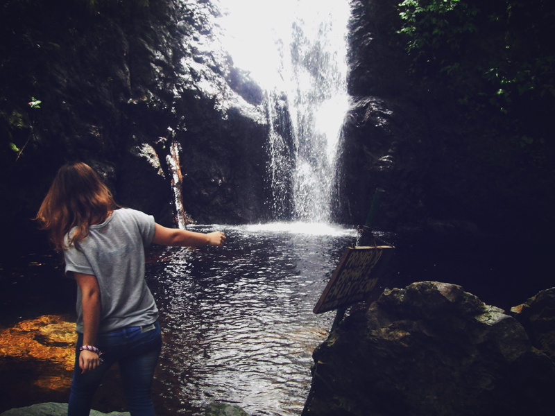 water, outdoors, motion, casual clothing, leisure activity, nature, splashing, 2K, los chorros park, tree, hairstyle, plant, scenics - nature, waterfall