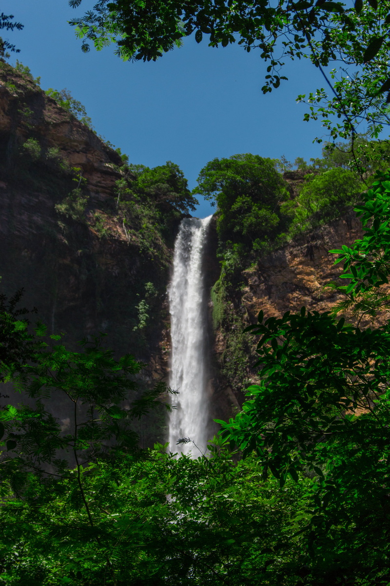 water, brazil, 5K, beauty in nature, scenics - nature, trees, green color, flowing, long exposure, land, power in nature, falling water, sky, wild, waterfall