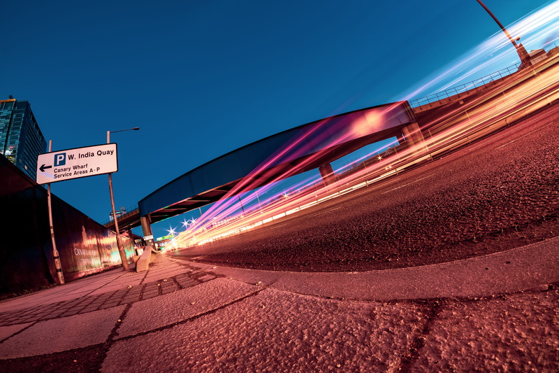 pedestrian, photography, street, speed, outdoors, handrail, furniture, city, building, no people, text, illuminated, long exposure, walkway, way, urban