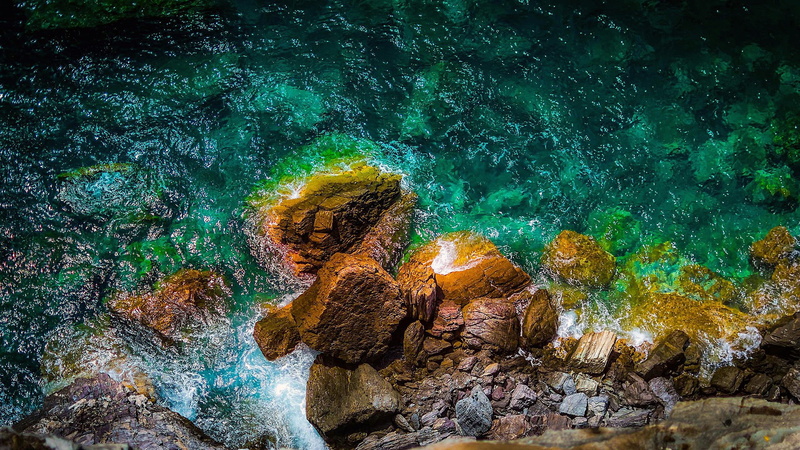 reef, shore, sea, coast, wave, rocky, rock, water, 1080P