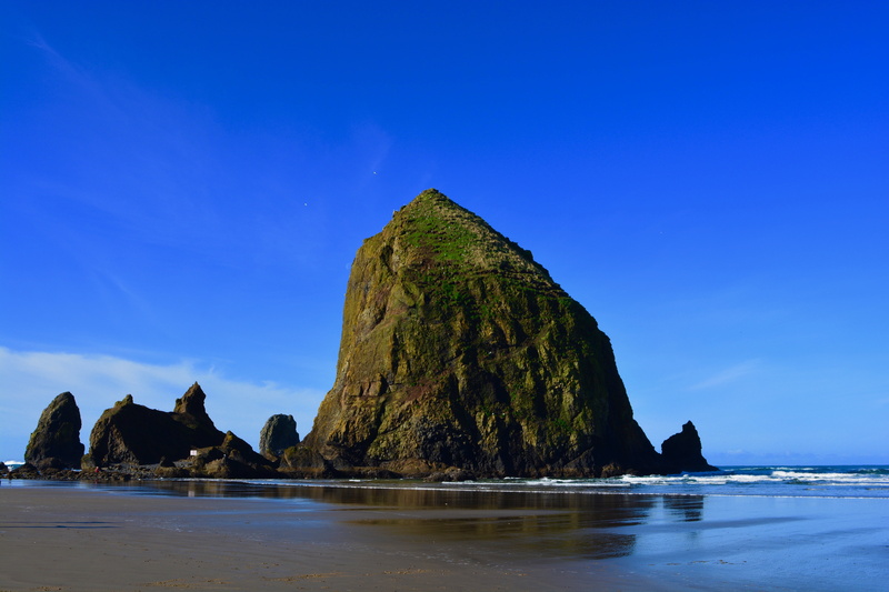 scenic, land, rock formation, water, sky, pacific, sand, ocean, cannon beach, sea, rock - Object, no people, scenics - nature, outdoors, tranquil scene