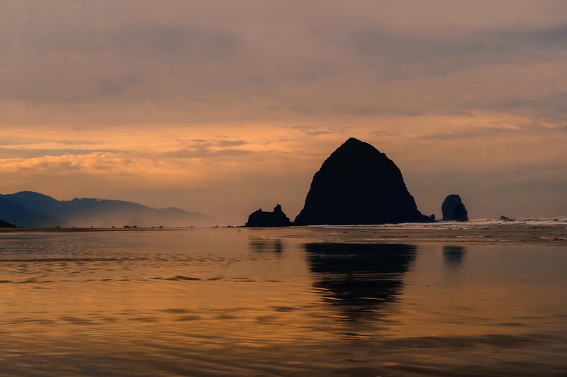 haystack, sea, pnw, haystack rock, coast, beauty in nature, oregon, water, magic, non-urban scene, idyllic, beach, rock - object, cloud - sky, scenics - nature