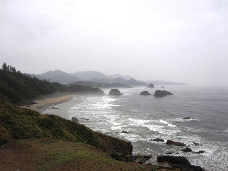 beauty in nature, fog, tranquil scene, outdoors, rock - object, scenics - nature, water, tranquility, 2K, sky, Oregon, scenics, no people, oregon, nature