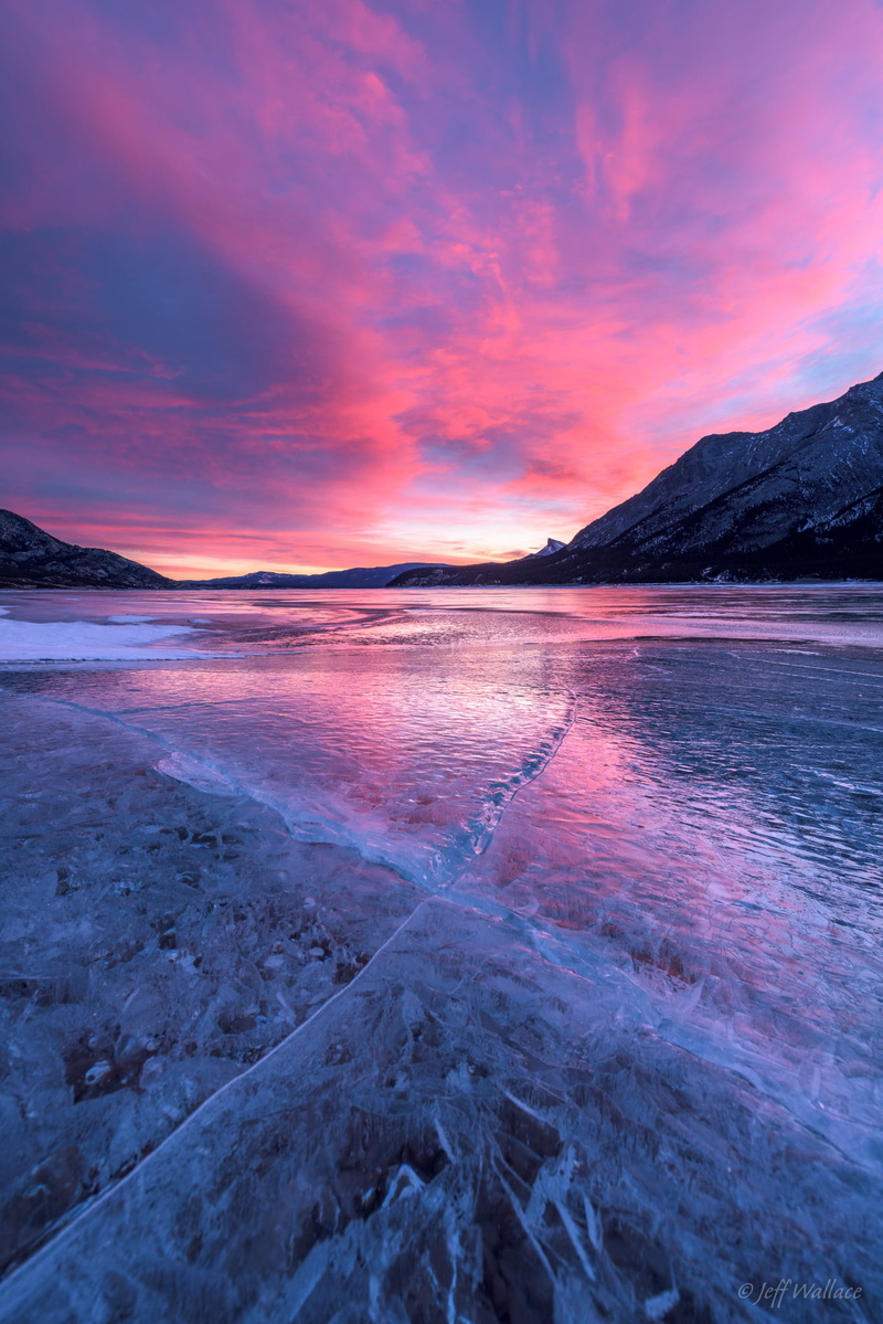 sea, near, sky, sunset, sunrise - Dawn, beauty In Nature, North  mountain, canada, landscape, dusk, body, Clearwater County, Abraham Lake, body of water