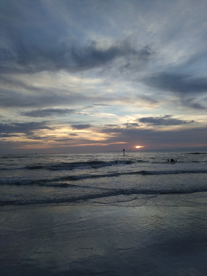 land, tranquility, horizon, outdoors, idyllic, 4K, horizon over water, sunset, no people, scenics - nature, clearwater beach, united states, sea, beach