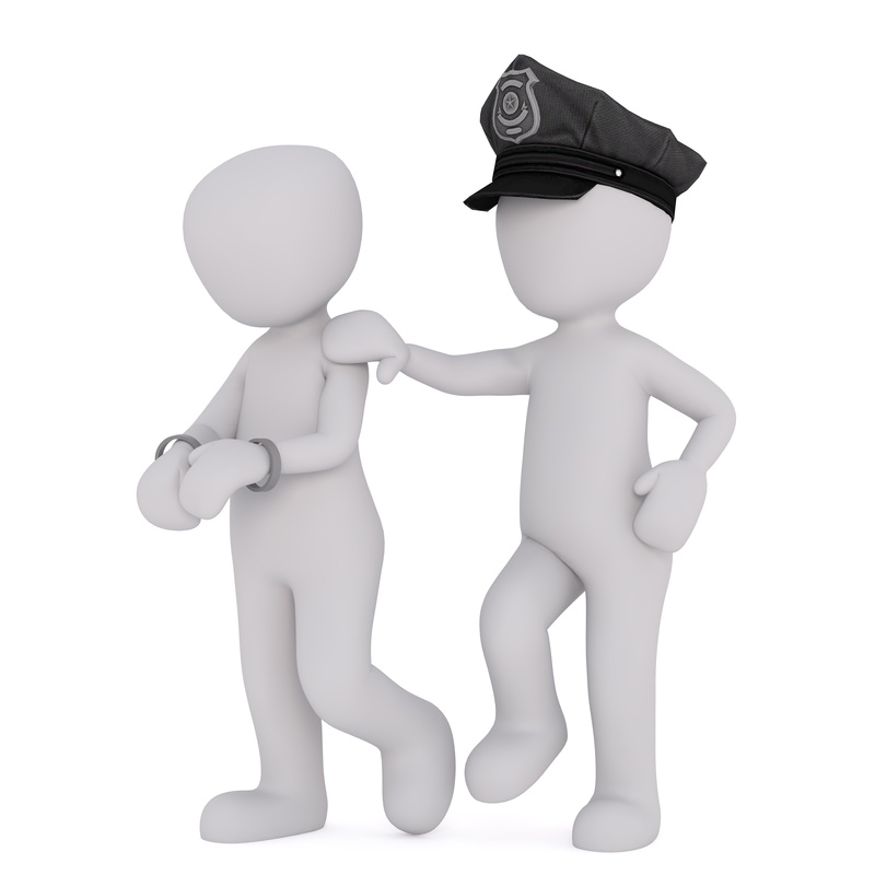 in custody, 3d model, full body, two people, white, handcuffs, doll, white male, representation, model, 8K, black color, pay, human representation, headwear