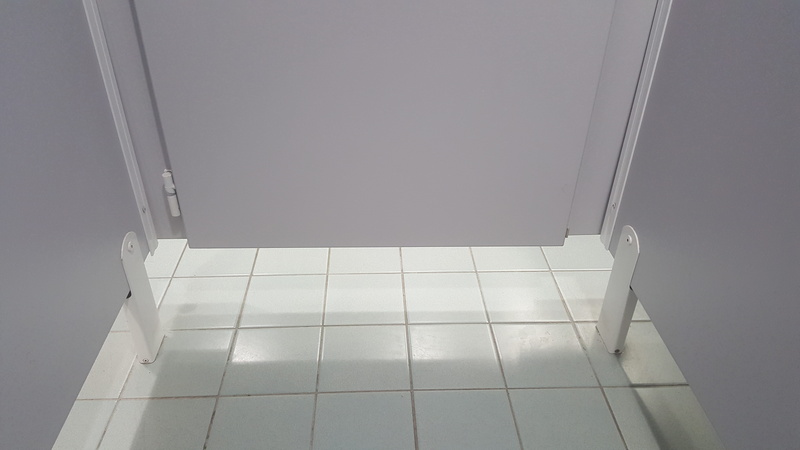 5K, floor, built structure, no people, shelf, tile, gray, spend, building, white color, toilet, banister, locked, tiled floor, blank, spirella buildings