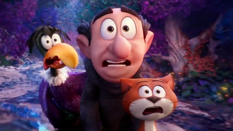 lost, screenshot, finds, bird, gargamel, monty, smurfs, 1080P, village, azrael
