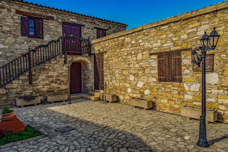 lantern, 5K, village, brick, ayia anna, door, entrance, street, stone wall, window, stone, cobblestone, outdoors, arch, built structure, square, building