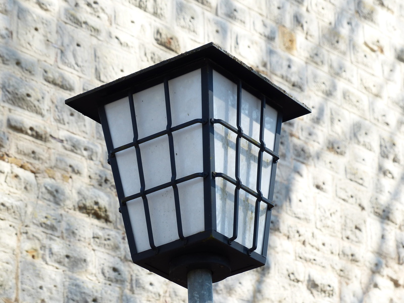 focus on foreground, nature, building exterior, lighting equipment, wall - building feature, Light, low angle view, light fixture, architecture, Lantern