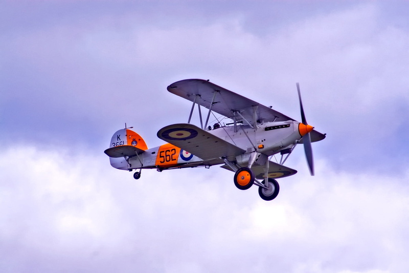 aircraft, sky, aerospace industry, gray, vintage, mid-air, clouds, british, propeller airplane, cloud - sky, biplane, day, 1080P, world war i, motion