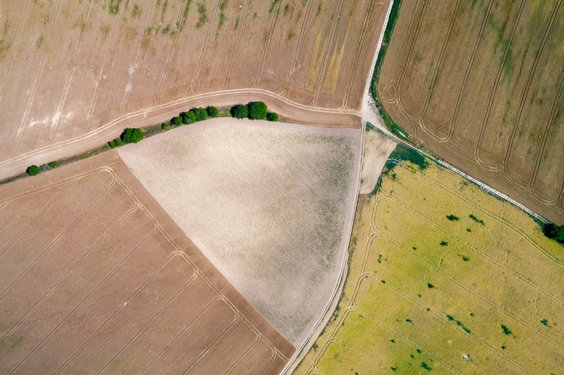 air, water, field, tranquil scene, outdoors, view, amazing, 2K, sky, beauty in nature, land, day, high angle view, agriculture, tranquility, aerial view