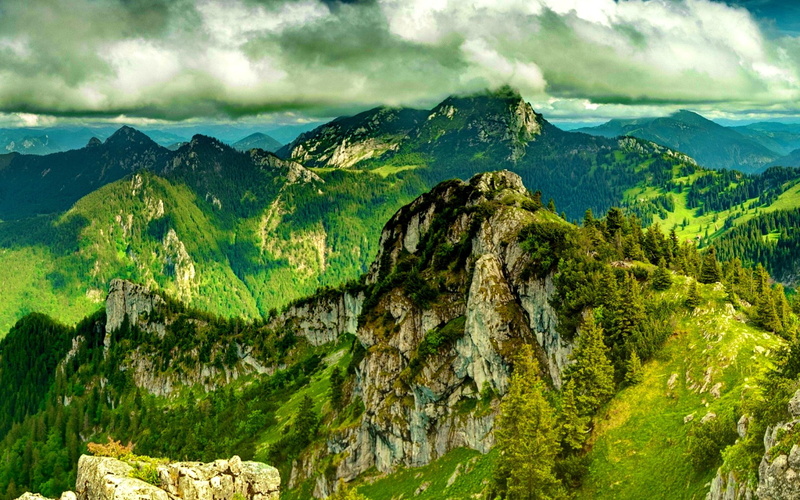 rocky, 2K, greenery, peaks, majestic, amazing, mountain, beautiful, lovely, view, nice, nature, covered, plant, gorgeous, green