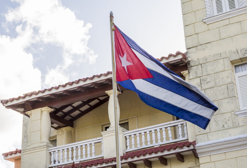2K, varadero, building exterior, patriotism, cuban flag, building, no people, built structure, environment, cuba, independence, day, wind, sky, architecture