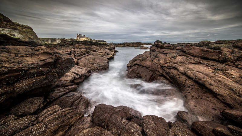 weather, uk, rock - Object, castle, long exposure, canyon, berwick, 1080P, seascape, travel, sony a7, Scotland, sea, North Berwick, geotagged, north, sky