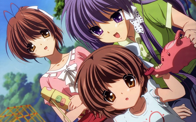 Clannad, Furukawa Nagisa, anime girls, anime, 720P, Fujibayashi Kyou, Ushio Okazaki
